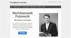 Desktop Screenshot of fotorecht-aktuell.de