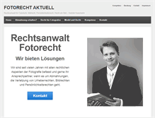 Tablet Screenshot of fotorecht-aktuell.de